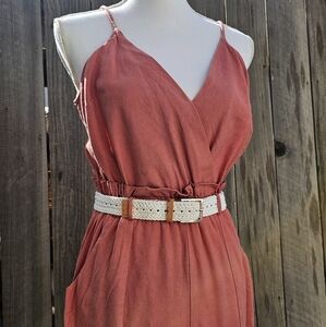 White Braided Belt Size Medium